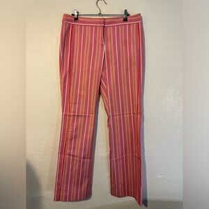Vintage Y2K size 6 Laundry by Shelli Segal low rise, flare leg chinos  🩷